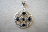 Pendentif en argent 925 avec onyx noir