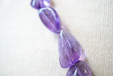 Collier avec améthystes naturelles de la Zambie