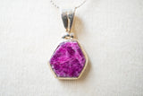 Pendentif en rubis brut naturel en argent 925