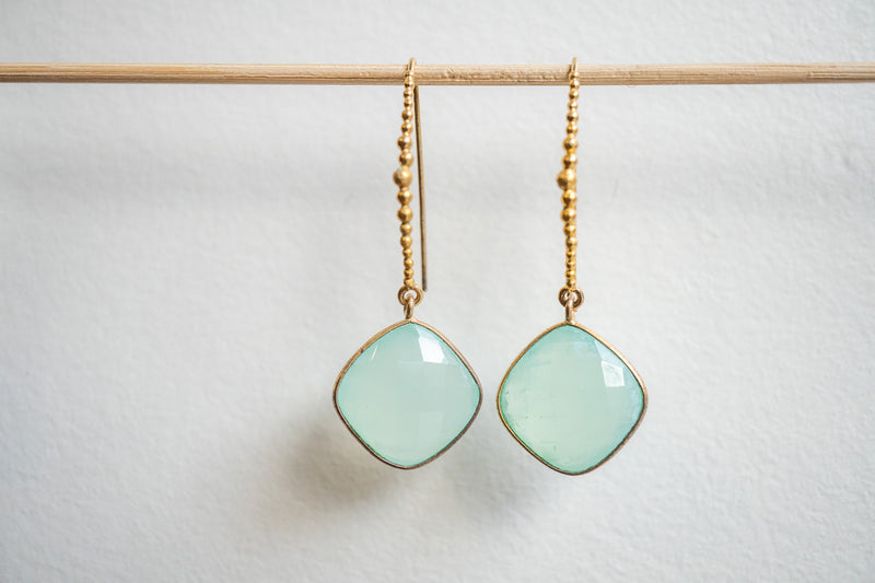 Boucles d’oreilles avec Agates et argent 925 vermeil