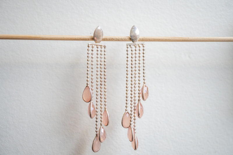 Boucles d’oreilles avec Agates et argent 925