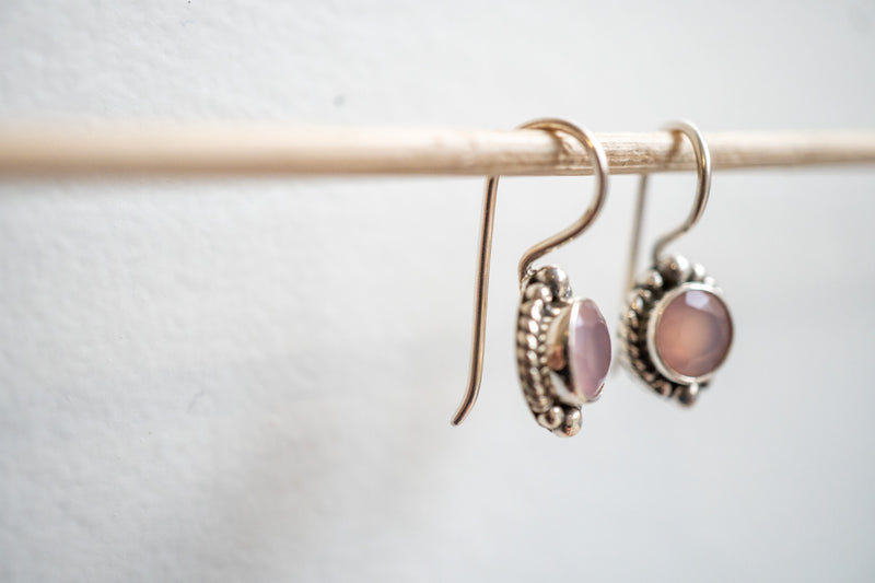 Boucles d'oreilles en agate et argent 925