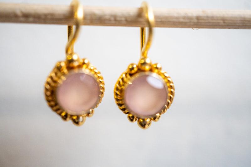 Boucles d’oreilles avec Agates et argent 925 vermeil