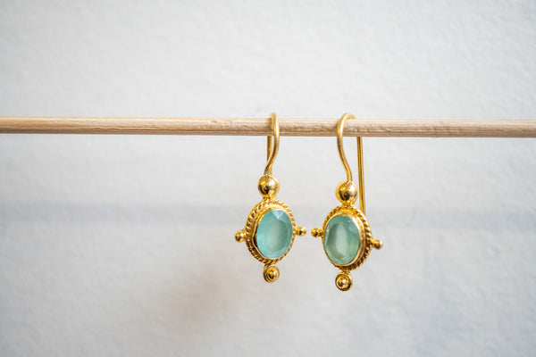 Boucles d’oreilles avec Agates et argent 925 vermeil