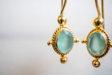 Boucles d’oreilles avec Agates et argent 925 vermeil