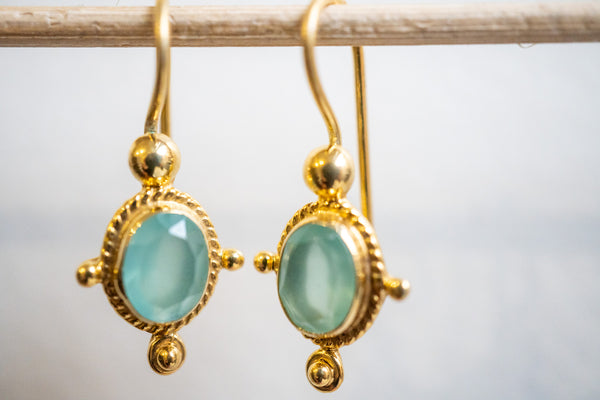 Boucles d’oreilles avec Agates et argent 925 vermeil