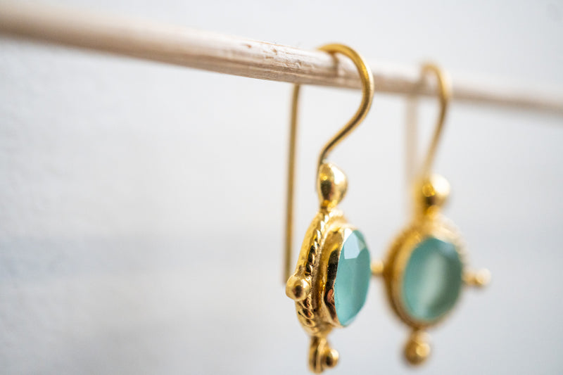 Boucles d’oreilles avec Agates et argent 925 vermeil