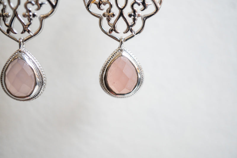 Boucles d'oreilles en agate et argent 925