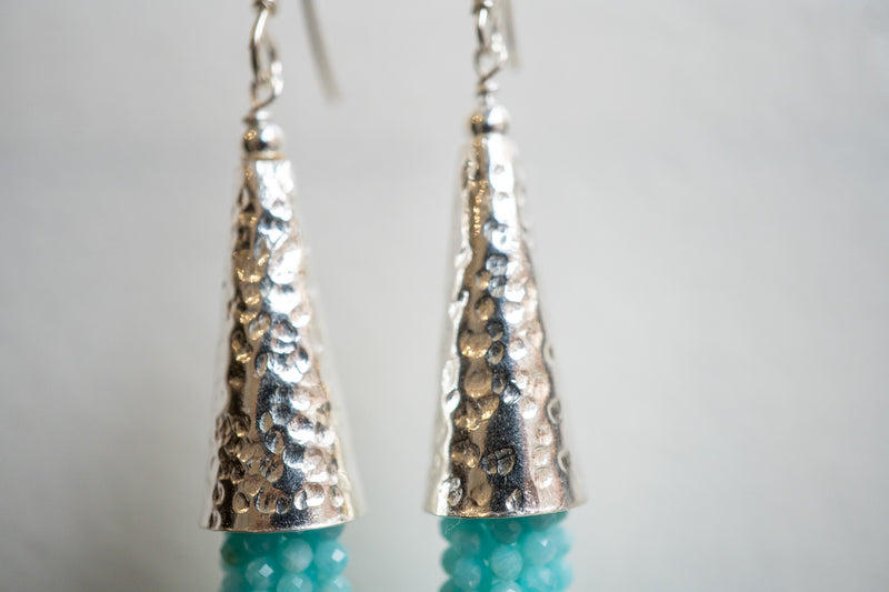 Boucles d'oreilles en agate et argent 925