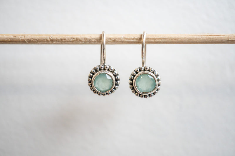 Boucles d'oreilles en agate et argent 925