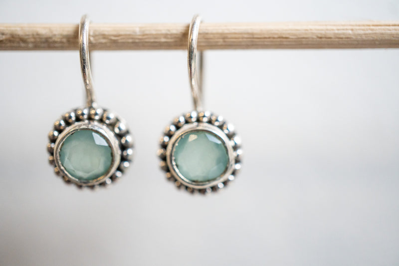 Boucles d'oreilles en agate et argent 925