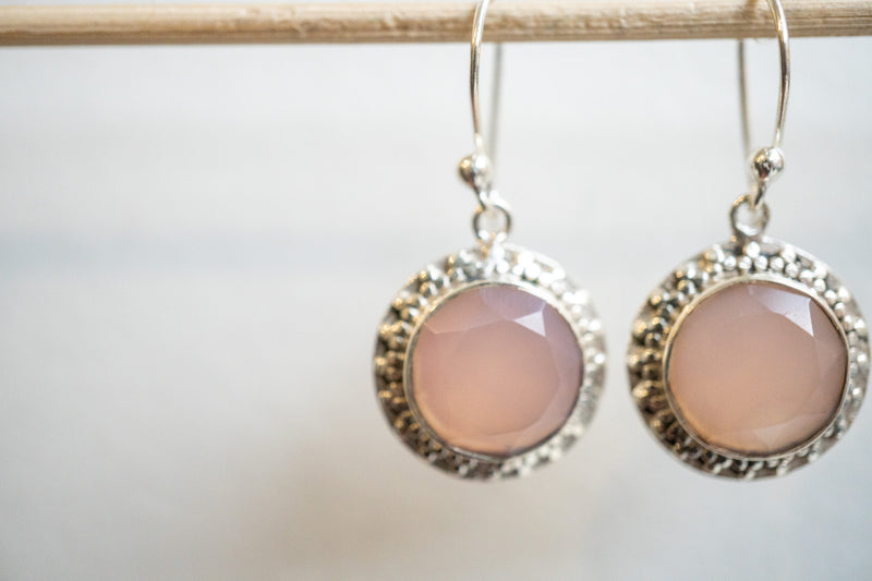 Boucles d'oreilles en agate et argent 925