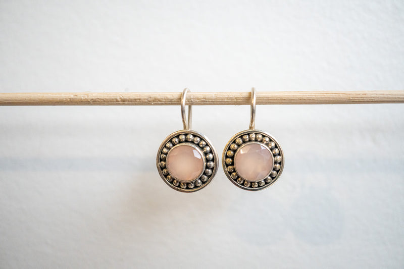 Boucles d'oreilles en agate et argent 925