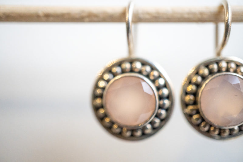 Boucles d'oreilles en agate et argent 925