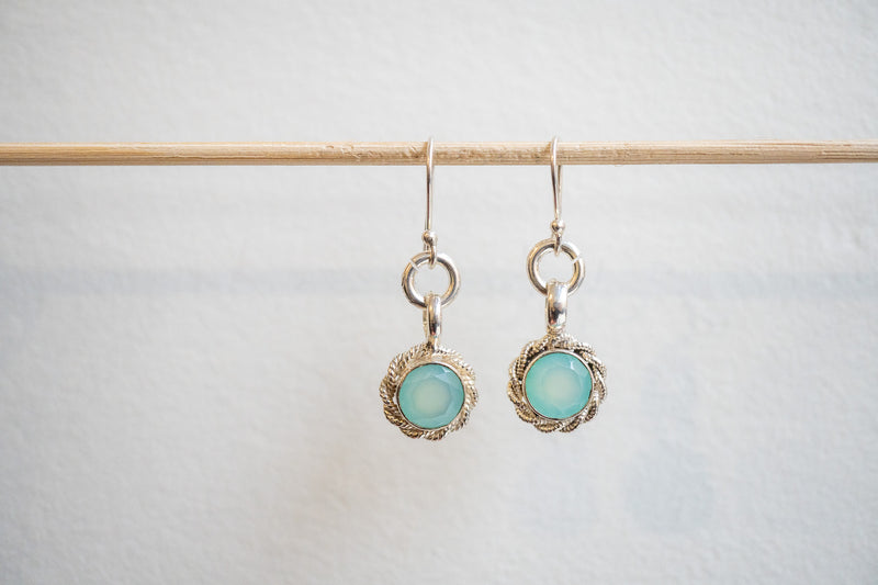 Boucles d'oreilles en agate et argent 925