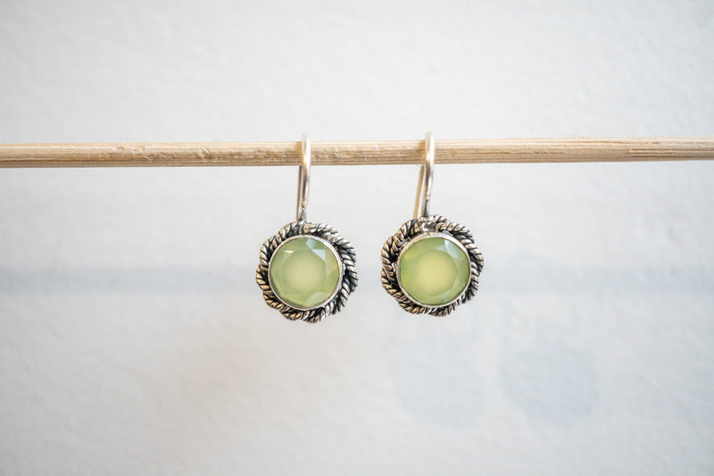 Boucles d'oreilles en agate et argent 925