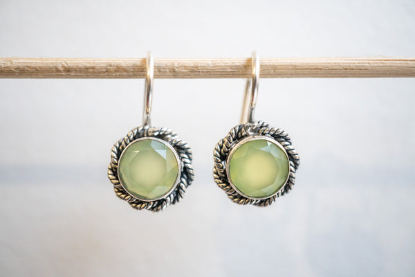 Boucles d'oreilles en agate et argent 925