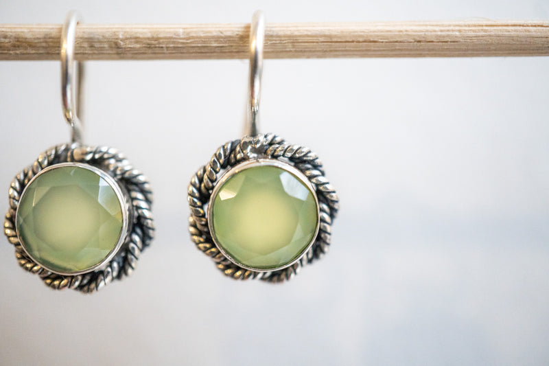 Boucles d'oreilles en agate et argent 925