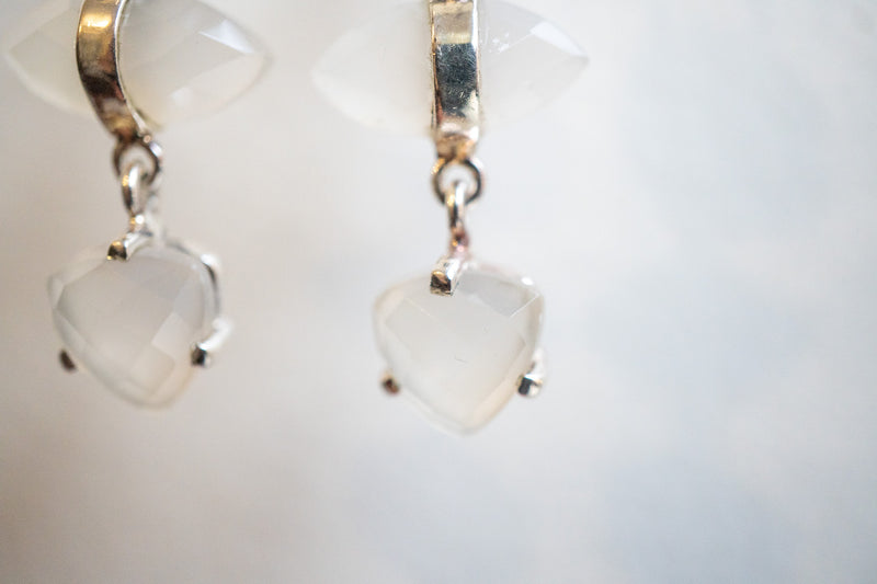 Boucles d'oreilles en agate et argent 925