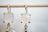 Boucles d'oreilles en agate et argent 925