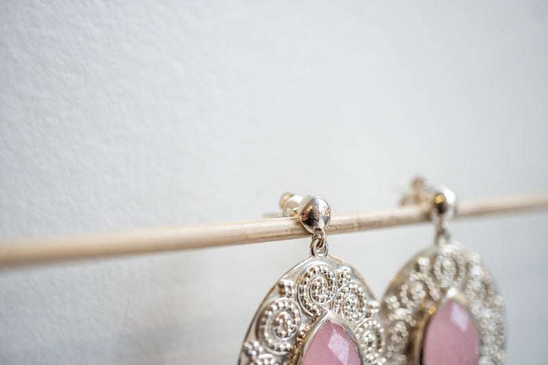 Boucles d'oreilles en agate et argent 925