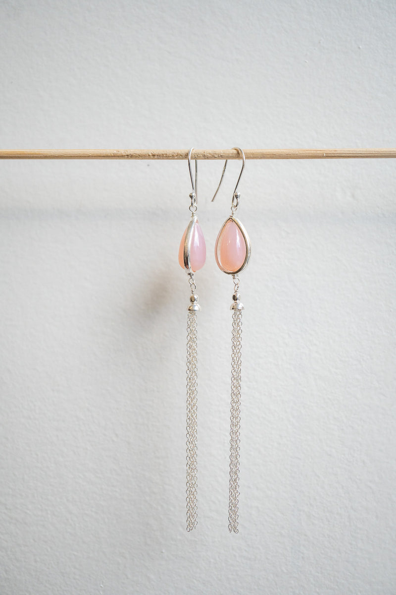 Boucles d'oreilles en agate et argent 925