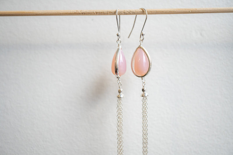 Boucles d'oreilles en agate et argent 925