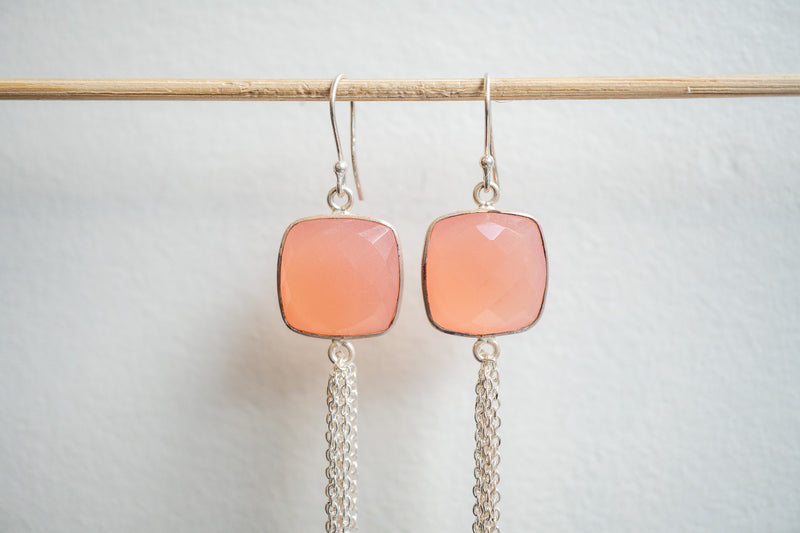 Boucles d'oreilles en agate et argent 925