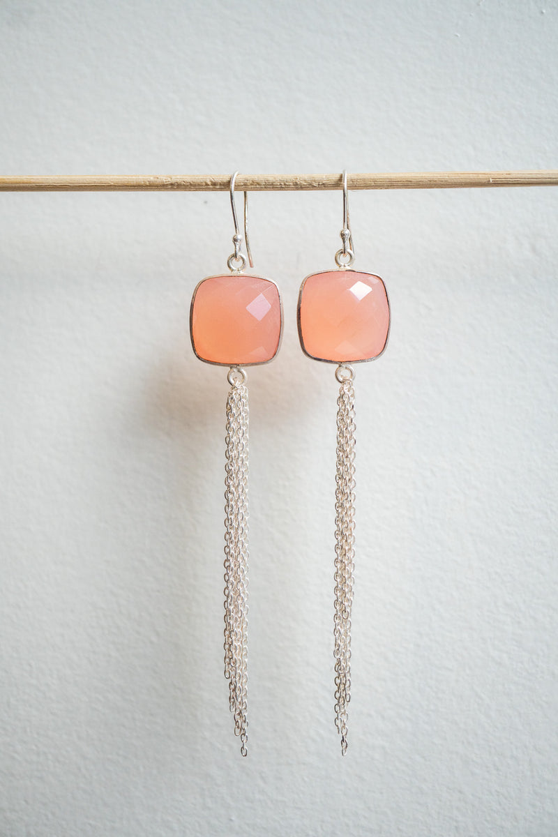 Boucles d'oreilles en agate et argent 925