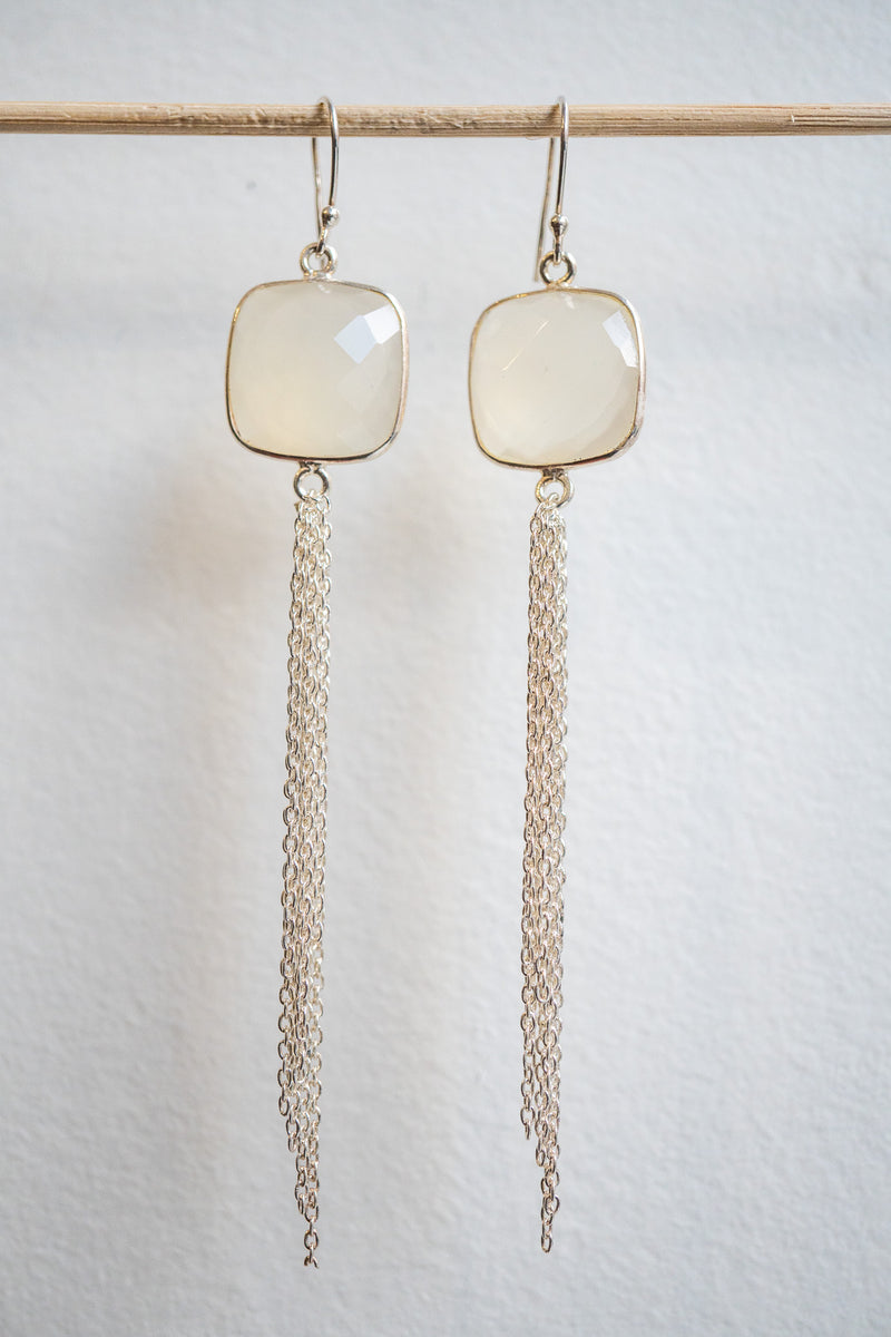 Boucles d'oreilles en agate et argent 925