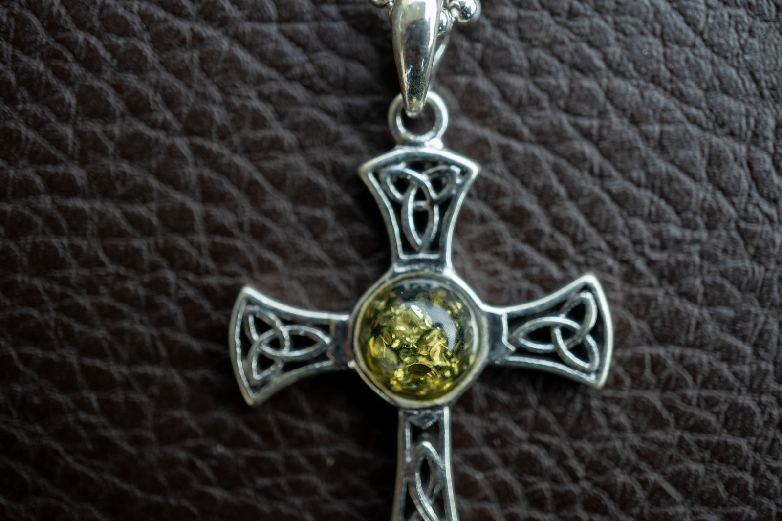 Pendentif Celtique En Argent Sterling 925 Avec Verre Facetté - Style Breton/Celte - Neuf Avec étiquettes
