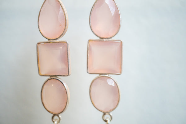 Boucles d'oreilles en agate et argent 925