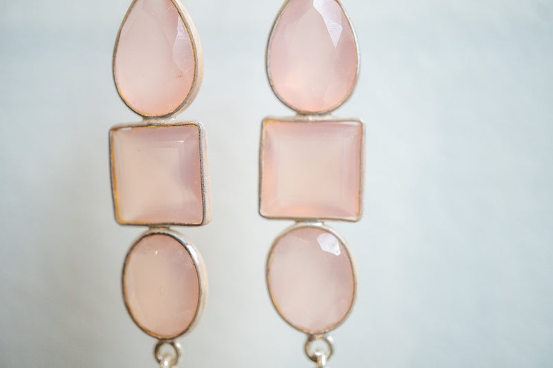 Boucles d'oreilles en agate et argent 925