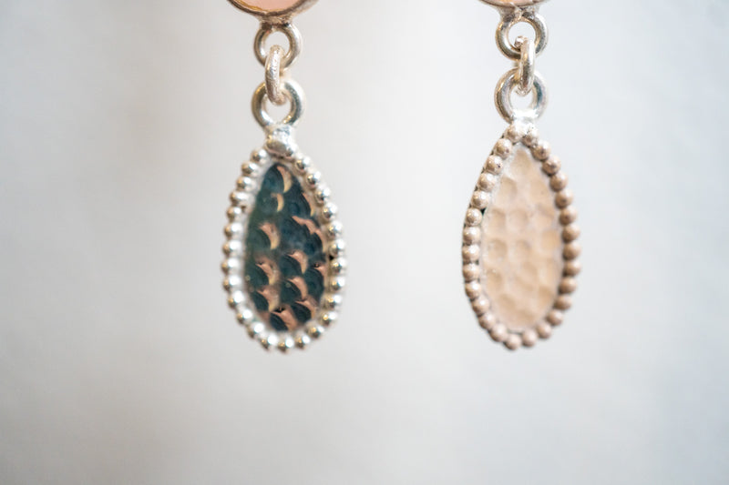 Boucles d'oreilles en agate et argent 925