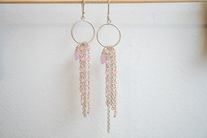 Boucles d’oreilles avec agates et argent 925