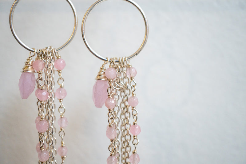 Boucles d’oreilles avec agates et argent 925