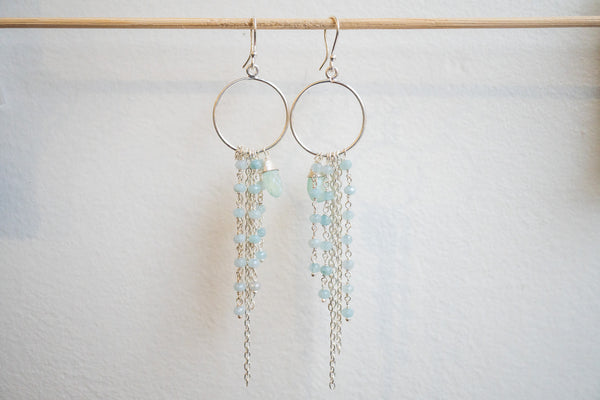 Boucles d’oreilles avec agates et argent 925