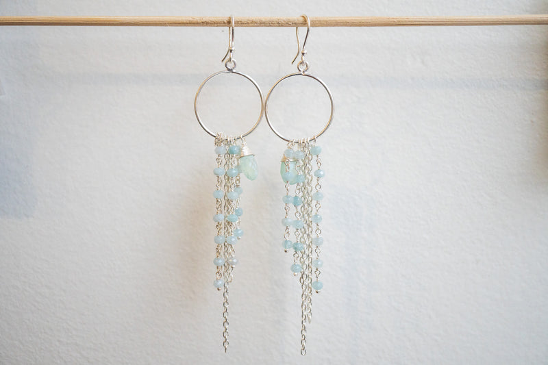 Boucles d’oreilles avec agates et argent 925