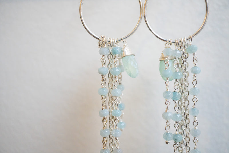 Boucles d’oreilles avec agates et argent 925