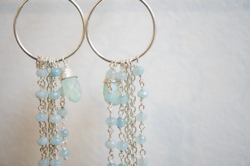 Boucles d’oreilles avec agates et argent 925