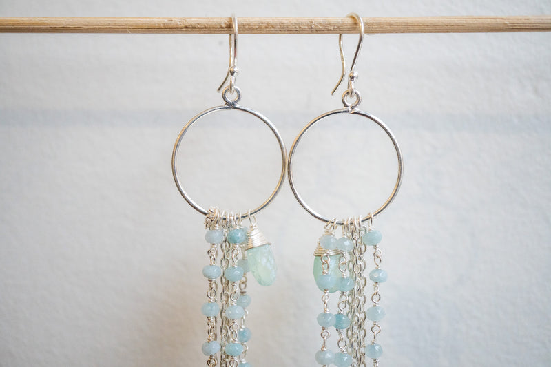 Boucles d’oreilles avec agates et argent 925