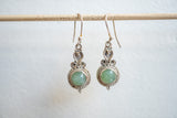 Boucles d’oreilles avec aventurines vertes et argent 925