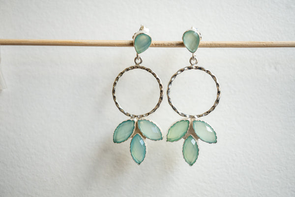 Boucles d’oreilles avec Agates et argent 925