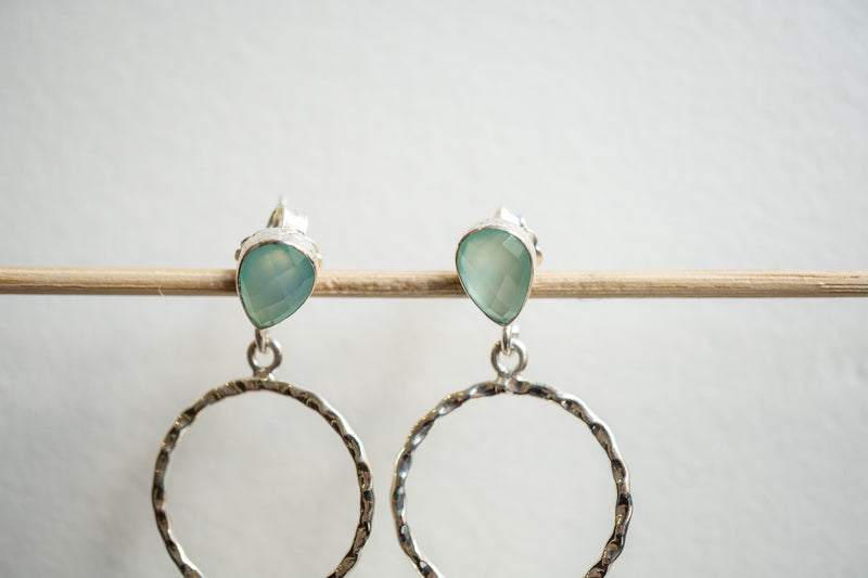 Boucles d’oreilles avec Agates et argent 925
