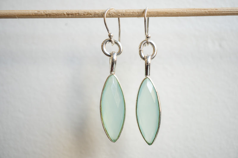 Boucles d’oreilles avec Agates et argent 925