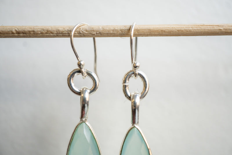 Boucles d’oreilles avec Agates et argent 925